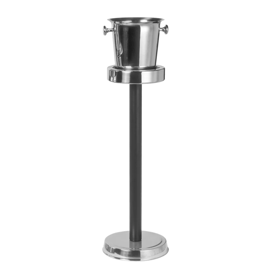 Vinkylarställ rostfri/svart h.68cm VS2