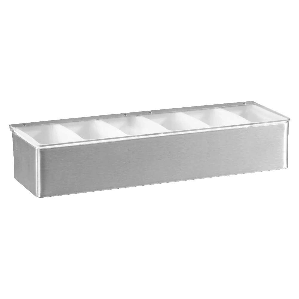 Cocktaildispenser rostfritt stål 6-fack.