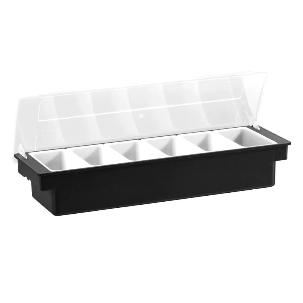 Cocktaildispenser svart plast 6-fack