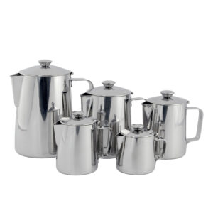 Kaffekanna med kort pip 100cl rostfritt stål