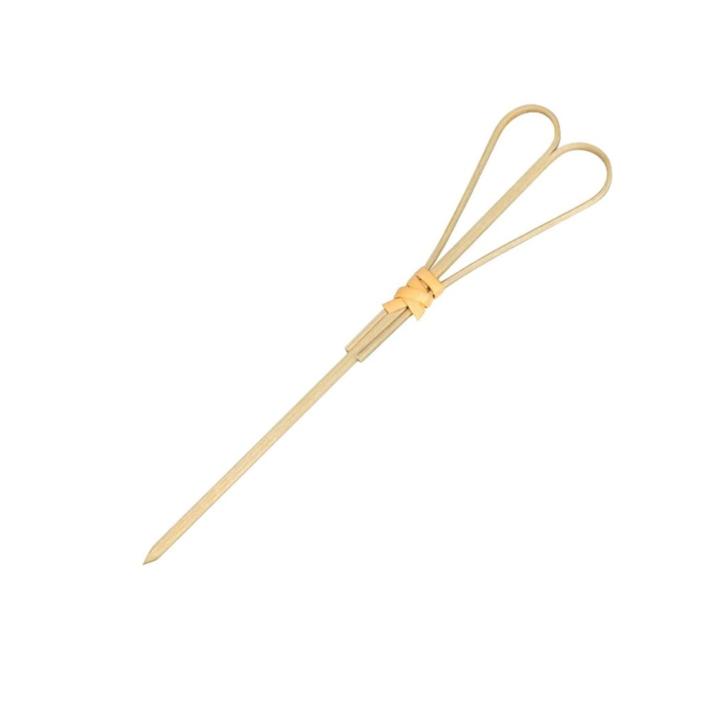 Cocktailpinnar bambu "Looped Heart" 12cm 100st.