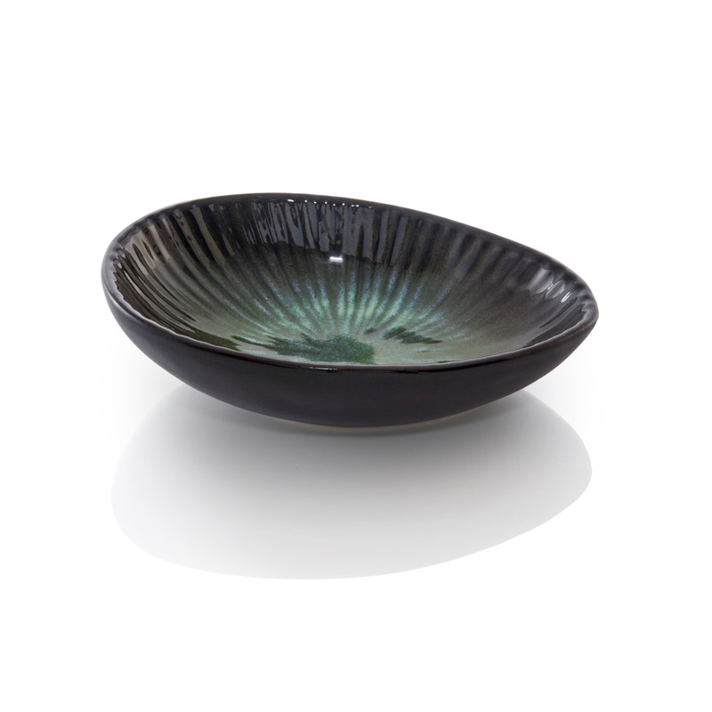 Skål oval 12x8,7cm  Deep ocean green