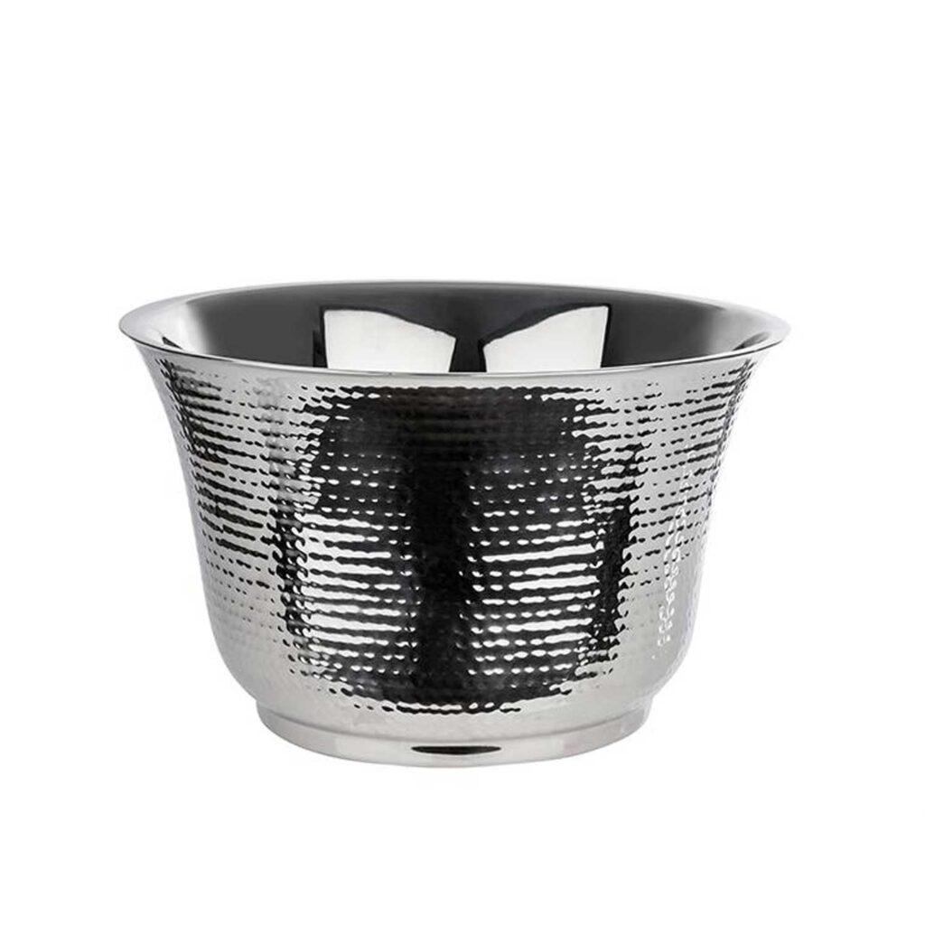 Champagneskål d.330mm hamrad silver