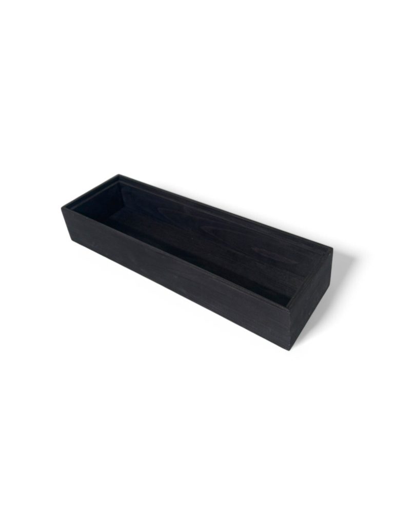 Trälåda 2/4-96 530x162x96mm Svart
