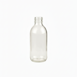 Glasflaska 50cl klar m silverkapsyl