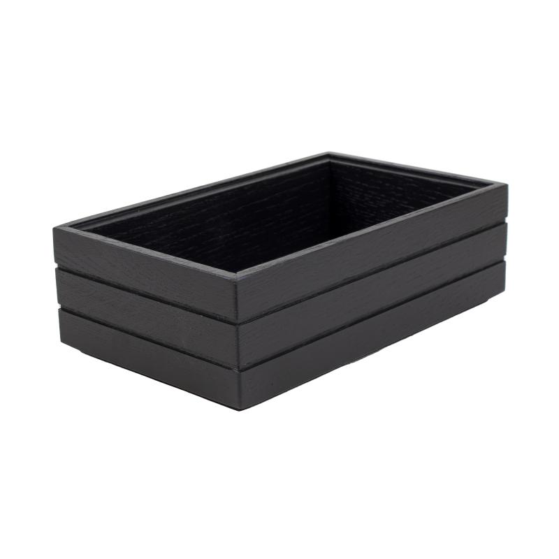 Trälåda GN-1/4 ek svart 26,5x16,25x8,5cm