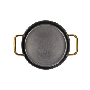 Minikastrull m. 2 mässinghandtag 16cm Vintage Tex-Mex