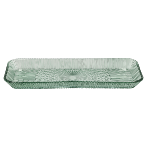 Glasfat rekt.380x140mm Grön Kusintha