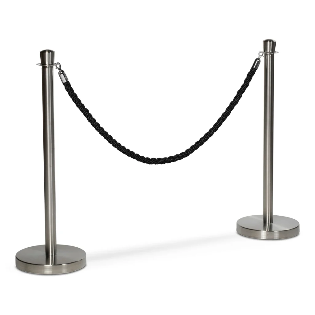 Stople + rep silver / svart (2 stolpar + 1 rep 150cm) Xirbi/Exxent