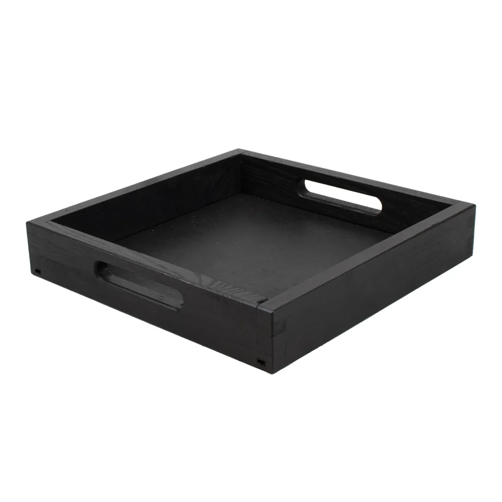 Serveringsbricka svart ek 28x28x5cm