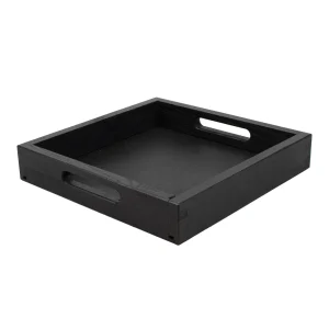 Serveringsbricka svart ek 28x28x5cm