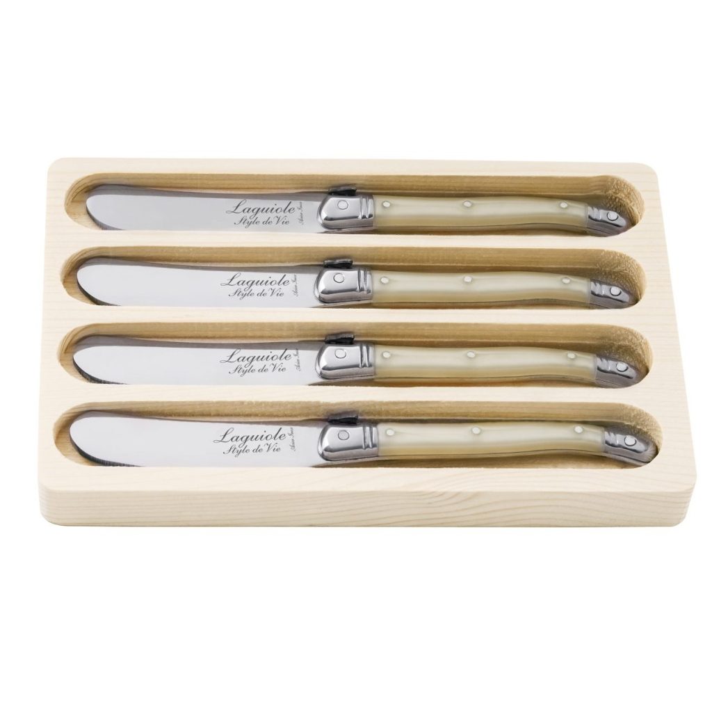 Smörkniv 16cm Laguiole Style Pearl 4-p
