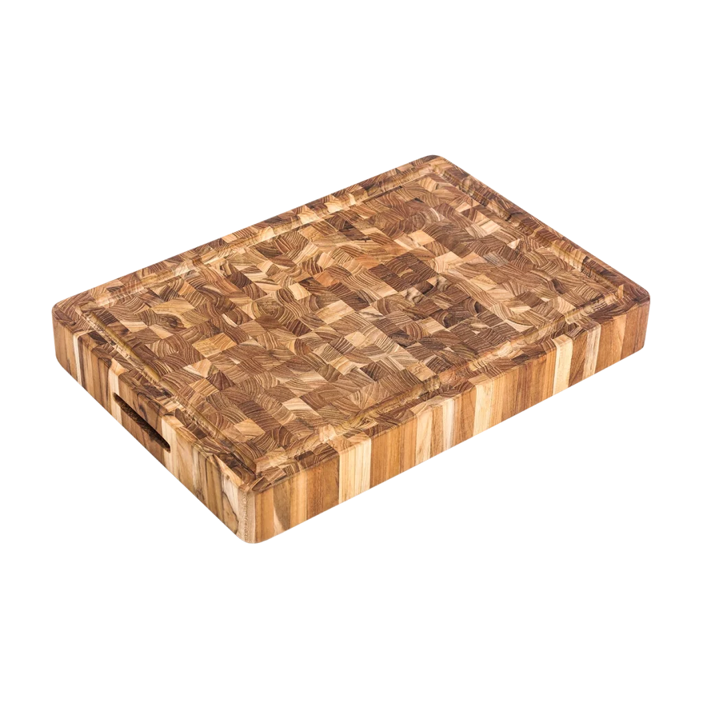 Skärbräda Teak ändträ 51x35x6,4cm