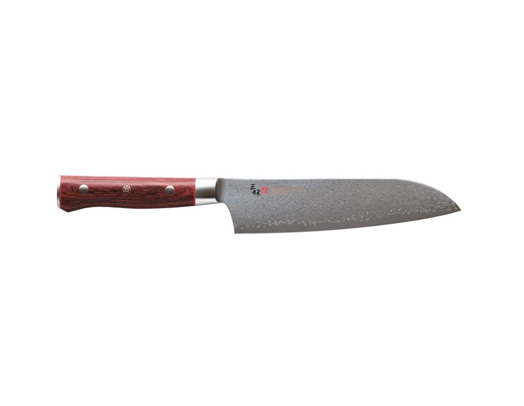 Santoku kniv 18cm Zanmai Flame Damaskus