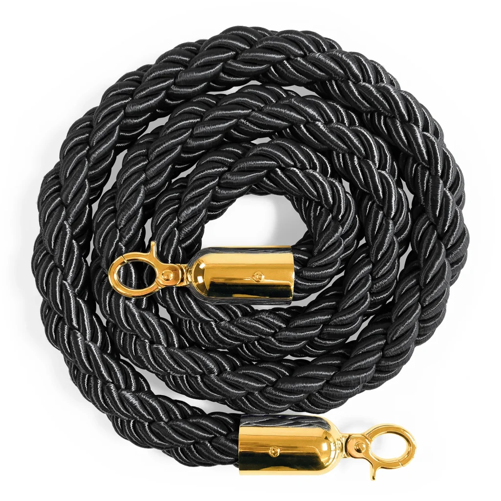 Rep svart/guld hakar L:150cm Xirbi/Exxent