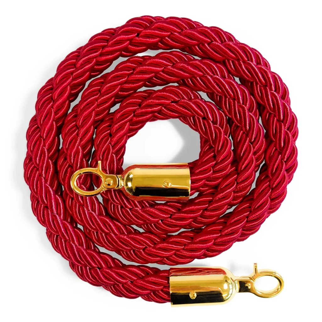 Rep röd/guld hakar L:150cm Xirbi/Exxent