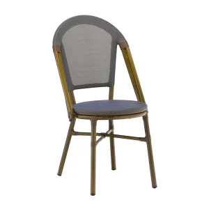 Stol Paris rund mörk/mässing Realisera