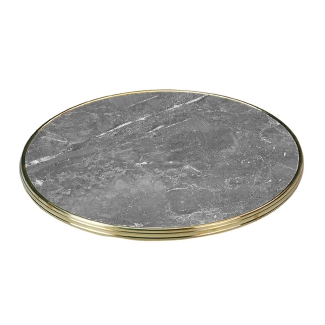 Bordsskiva Ø60cm Marbre de Sicile/Mässingkant Werzalit #